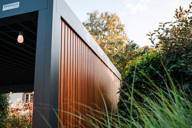 Lamellvägg i aluminium detalj